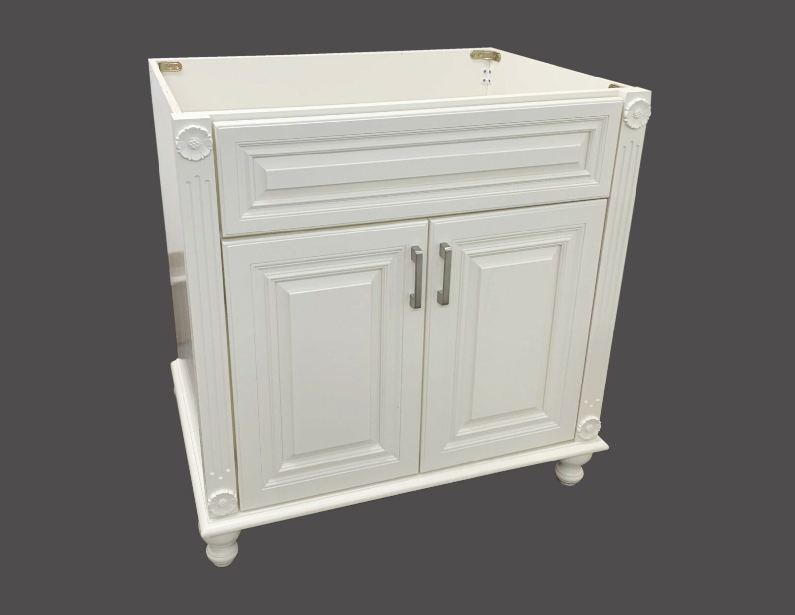 Antique White Single Bathroom Vanity Base Cabinet