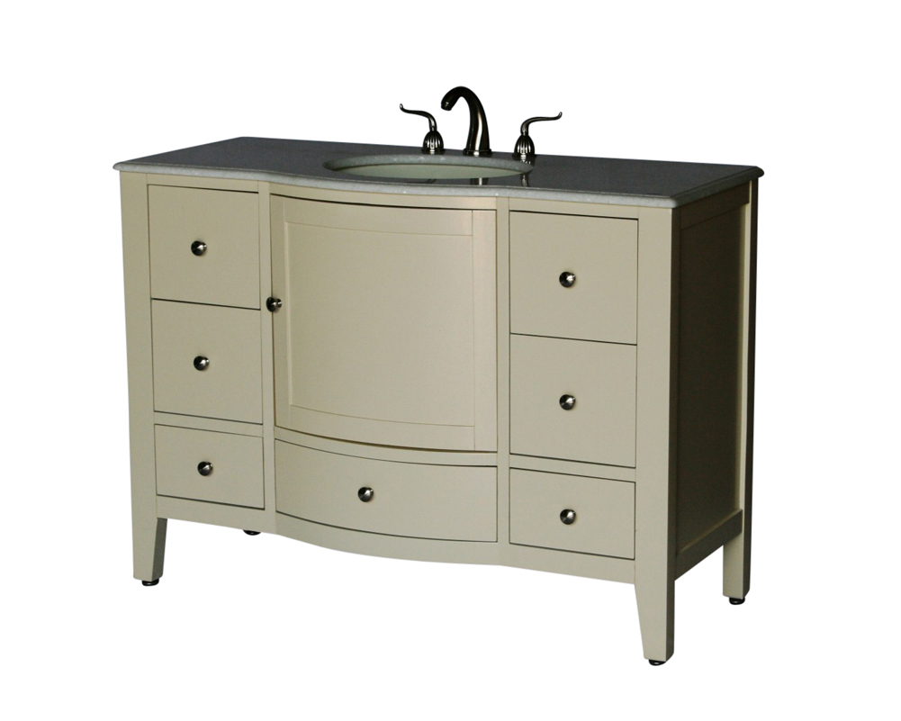 48-Inch Contemporary Style Single Sink Bathroom Vanity Model 4512-48IV W