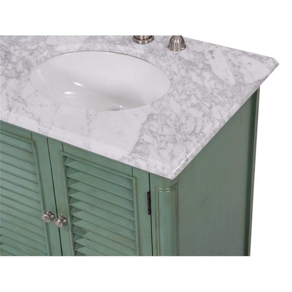 Elegant Decor Rhodes 30″ Wood Single Bathroom Vanity in Vintage Mint Green