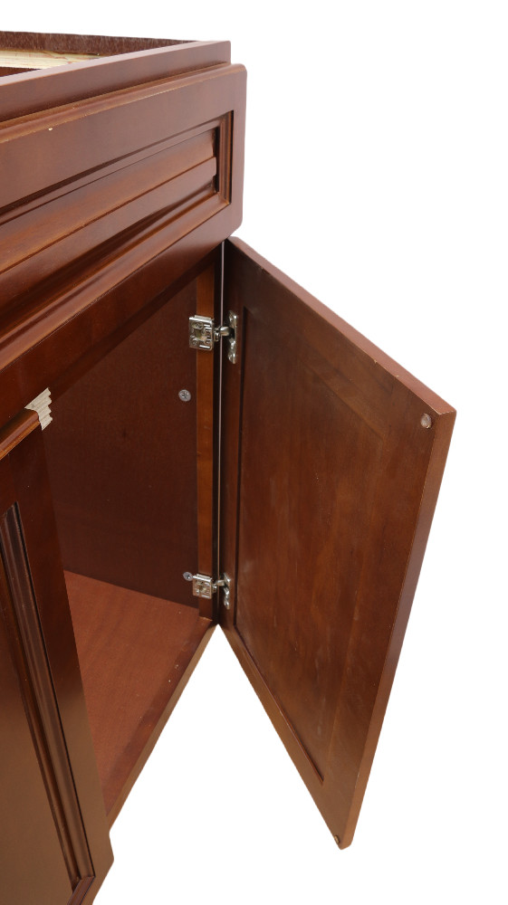 30″ Solid Wood Bathroom Vanity – Chocolate Finish (Two-Door Classic Style)