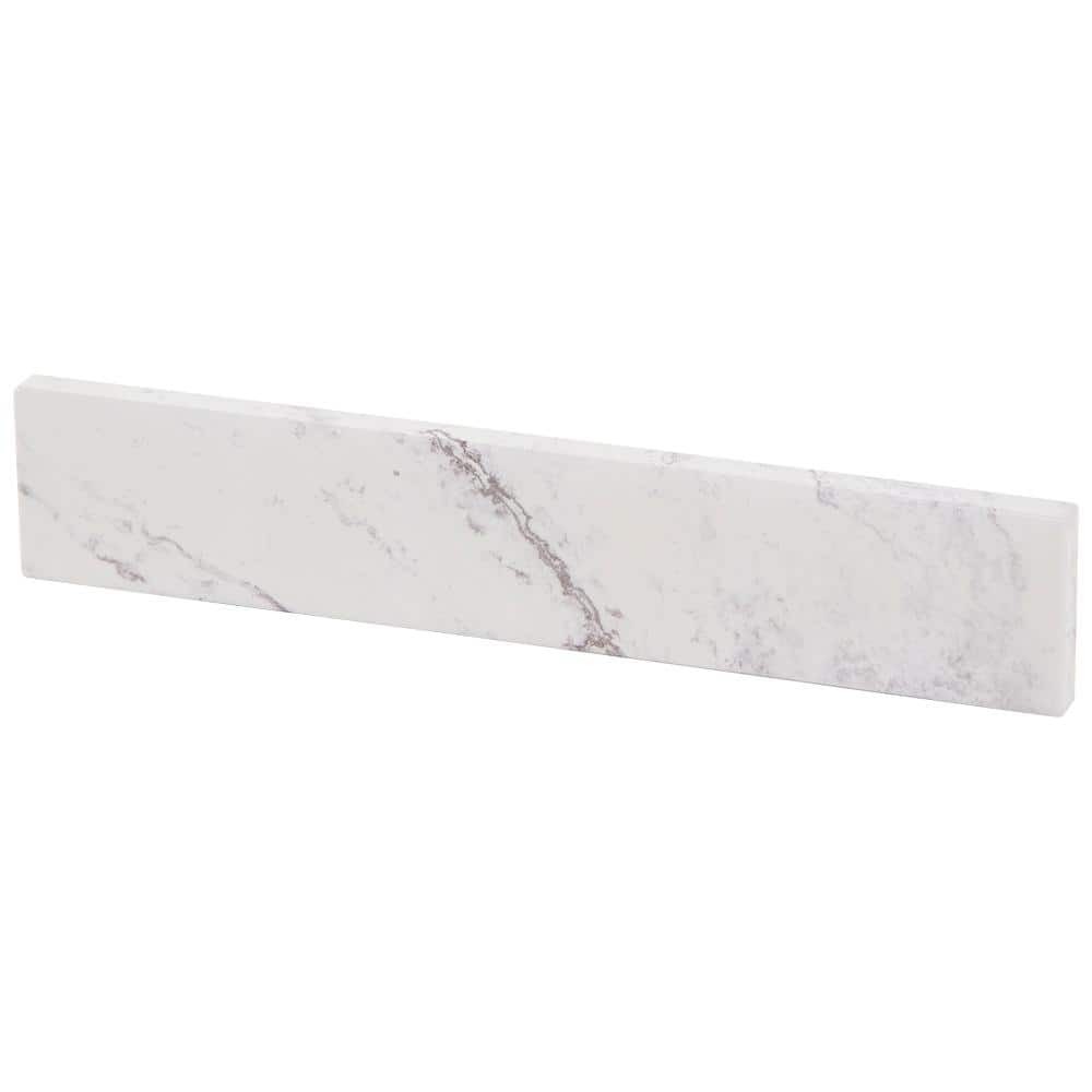 Home Decorators Collection 18 in. W Cultured Marble Vanity Sidesplash in Lunar