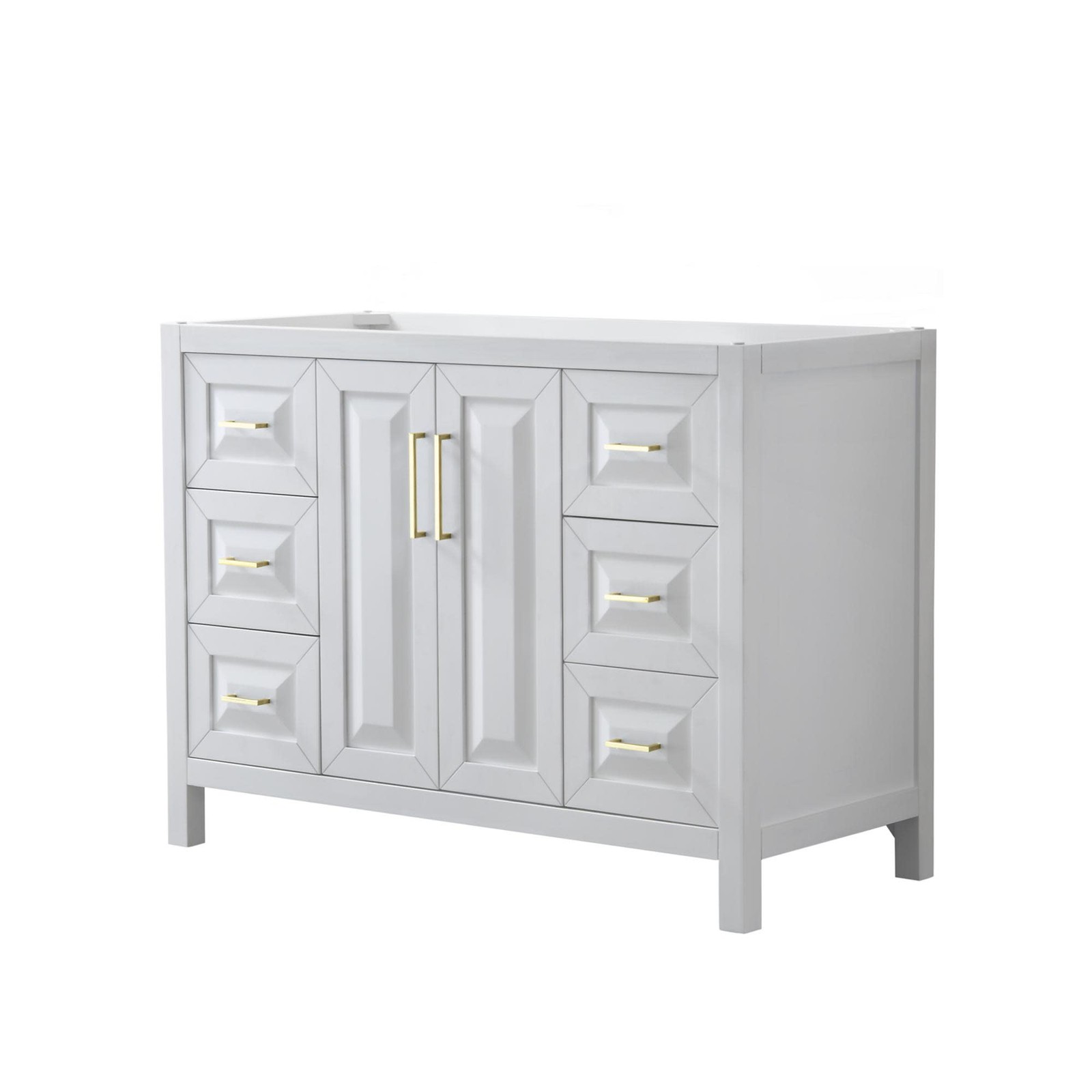 Wyndham Collection WCV252548SCXSXXMXX Daria 47″ Single – White / Brushed Gold