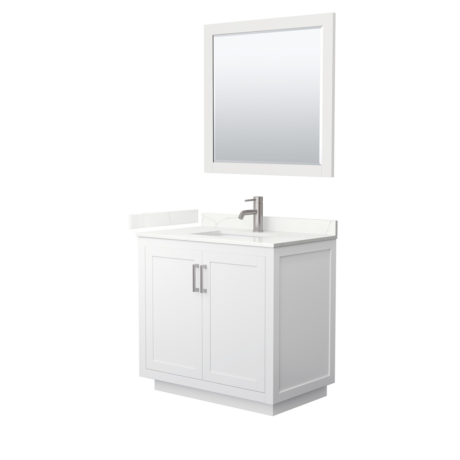 Wyndham Collection WCF292936S-QTZ-UNSM34 Miranda 36″ – Dark Gray / Giotto Quartz