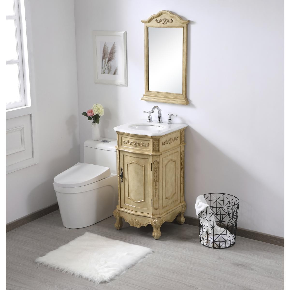 Elegant Lighting VF10119AB-VW Danville Vanity Antique Beige
