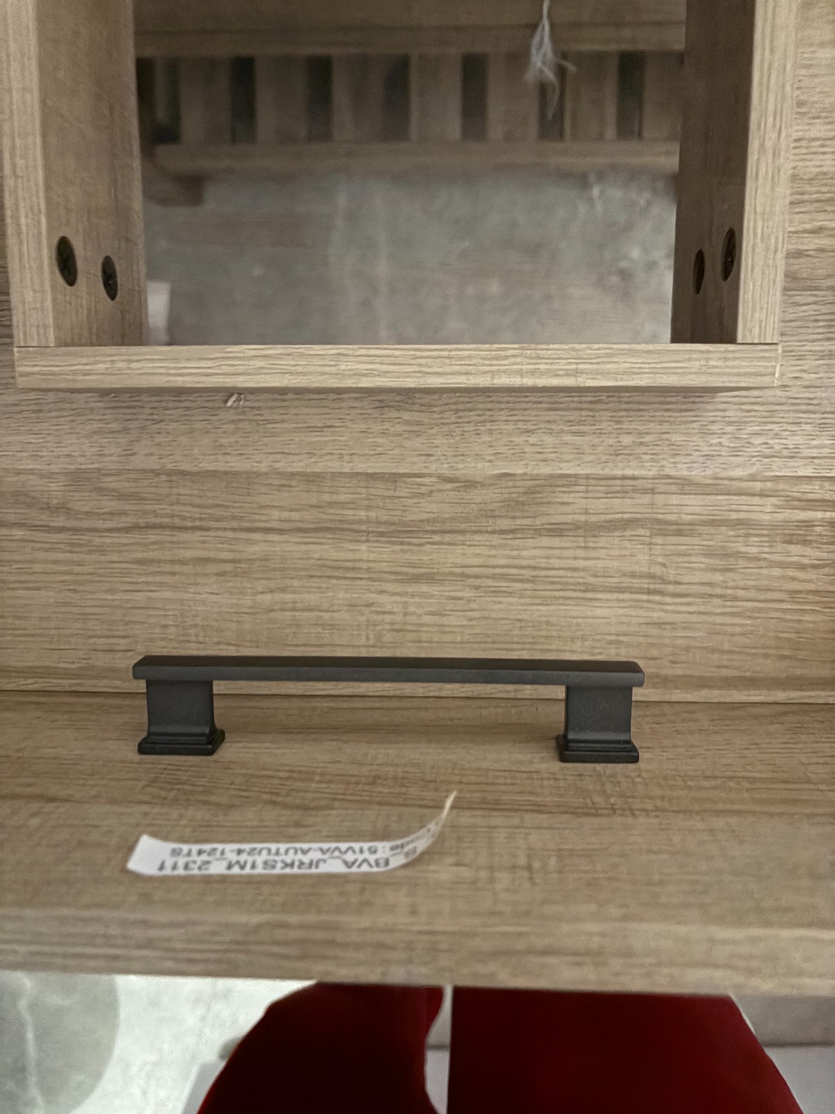 Brand New Oak Color Bathroom Vanity w/ Square Top Mount Sink 24’W 19’D 34′ Tall