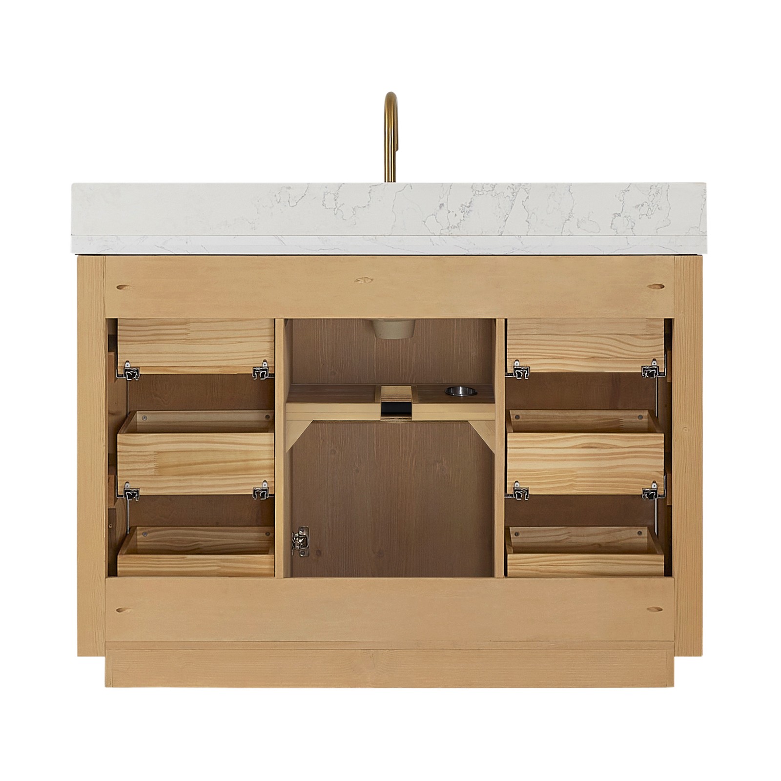 Vinnova Cadiz 48″ Single Bath Vanity – Washed Ash Gray/Lightning White Composite