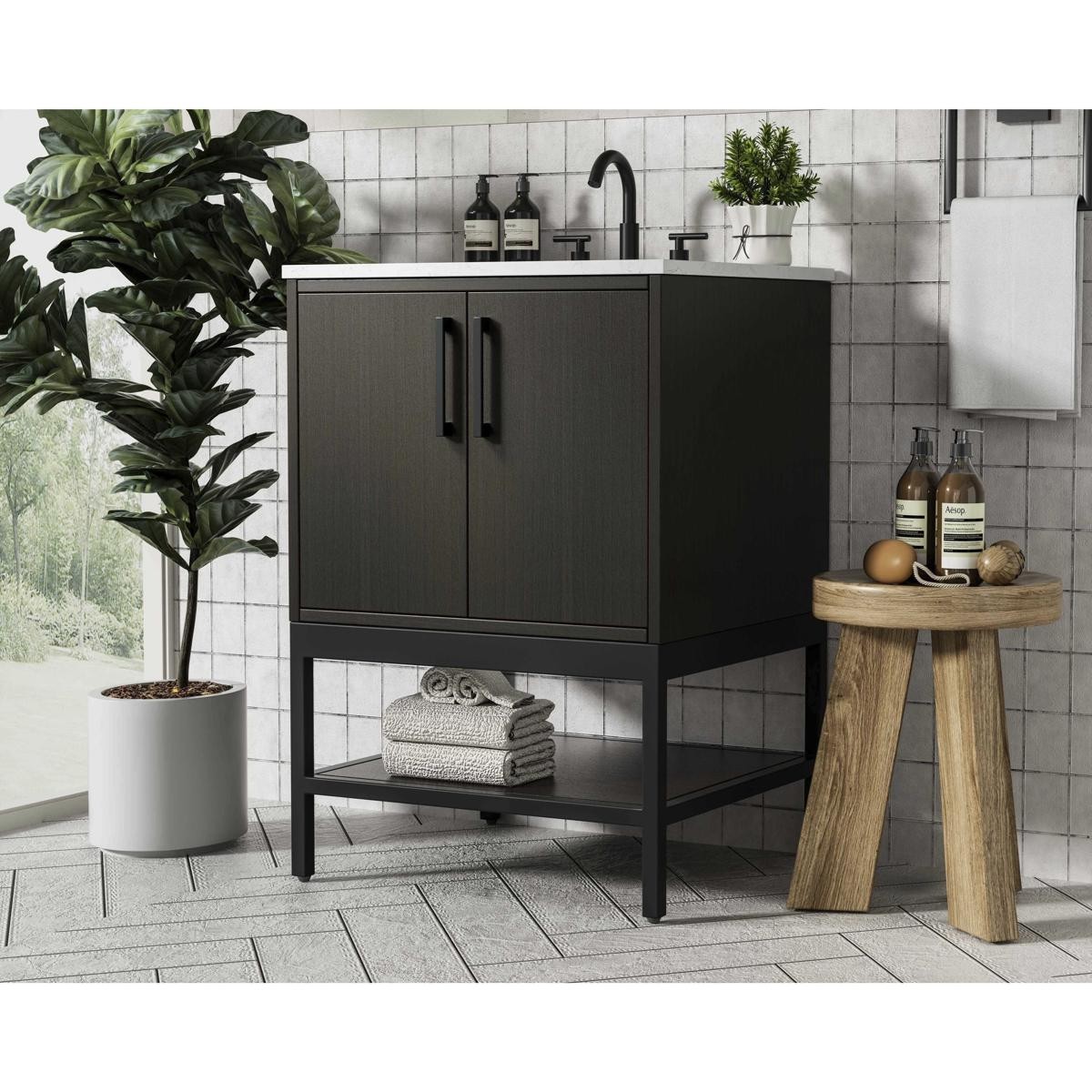 Elegant Lighting VF60724MMB Lennox Vanity Mocha Brown