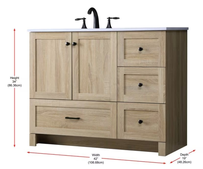 Elegant Lighting VF2842 Soma 42″ – Wood