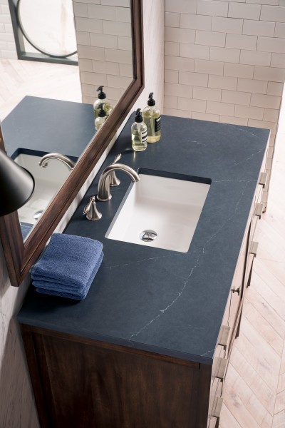 48″ James Martin Addison E444-V48-MCA-3CSP Vanity Cabinet Charcoal Soapstone Top