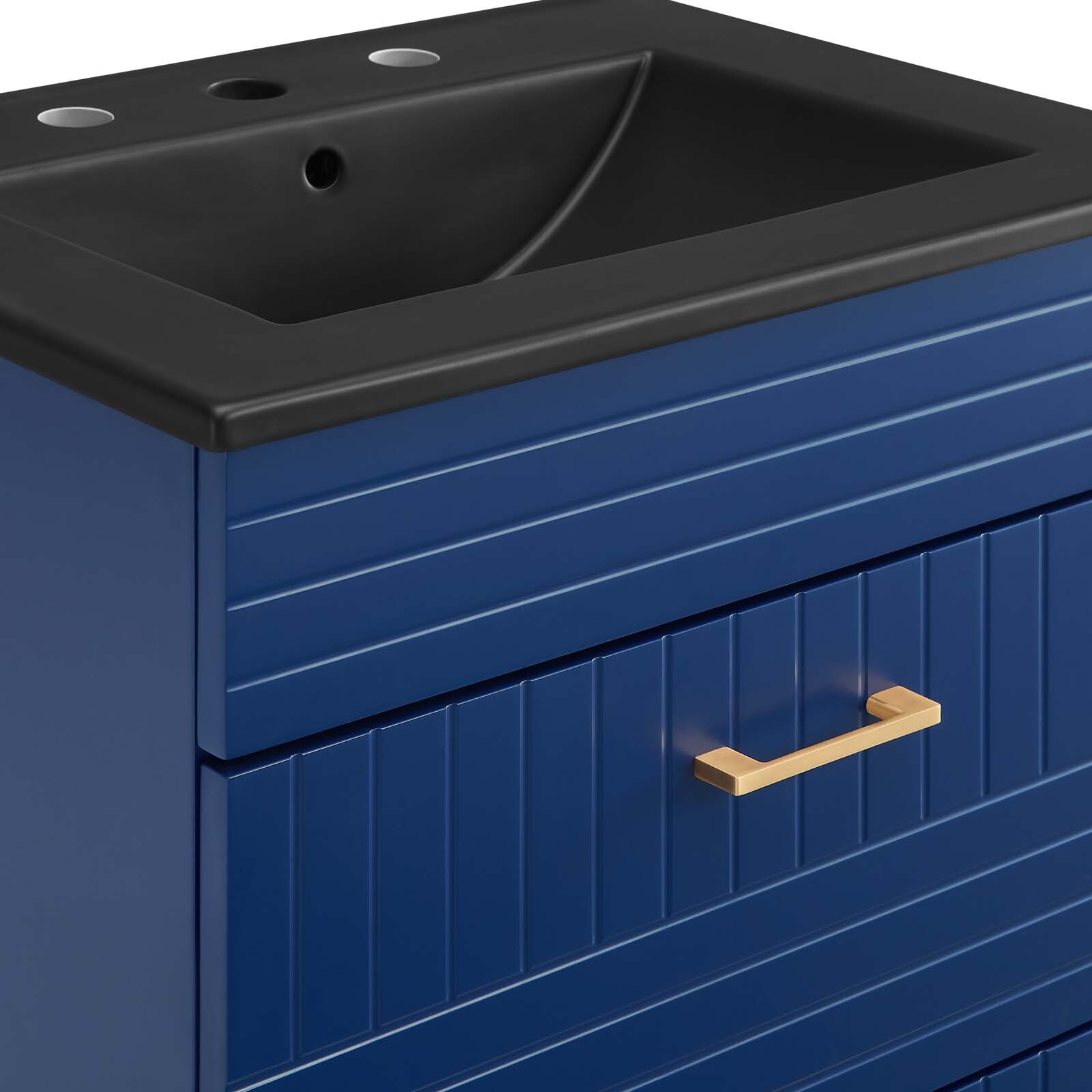 Modway Daybreak 24″ Wall-Mount Bathroom Vanity in Blue Black