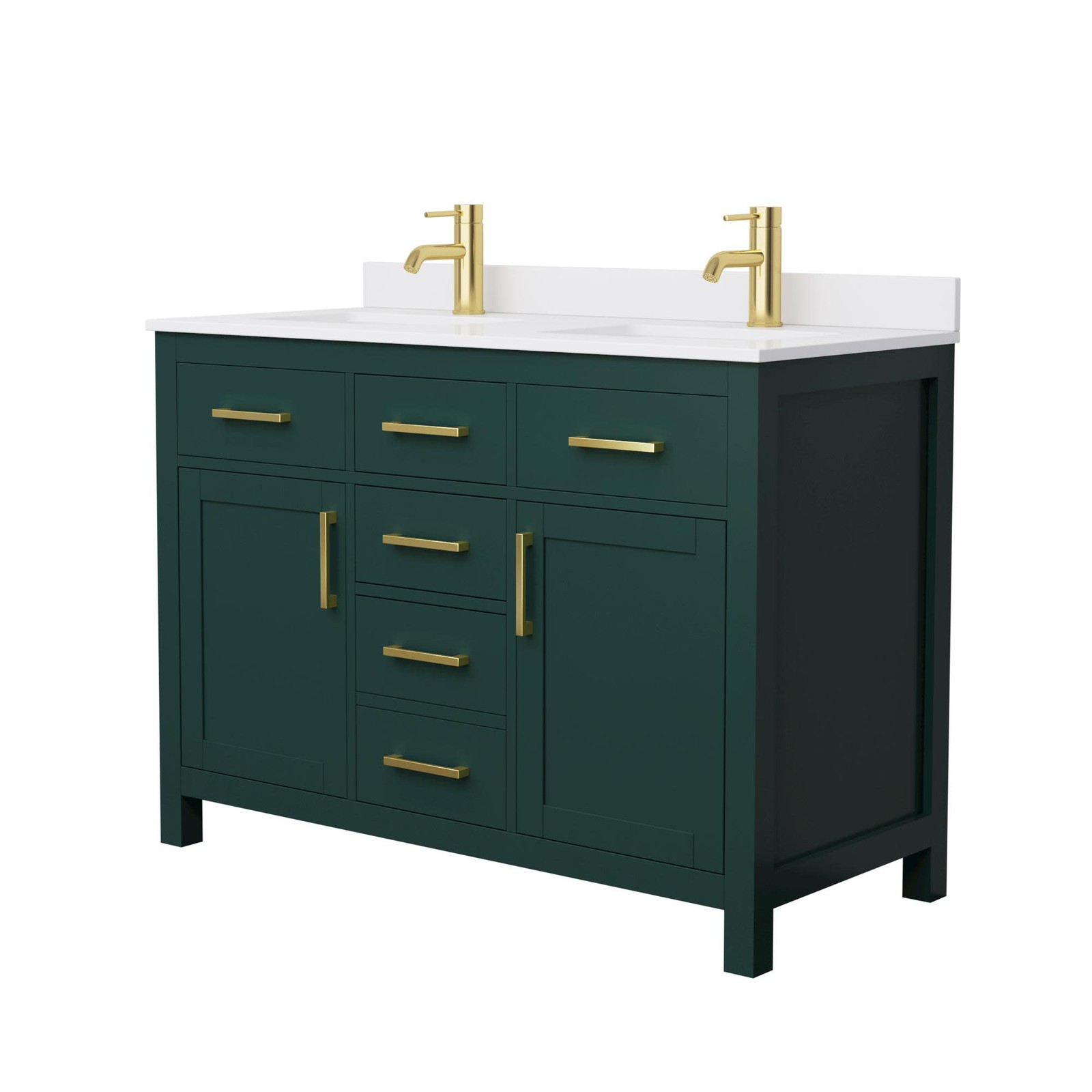 Wyndham Collection WCG242448D-UNSMXX Beckett 48″ – Dark Gray / Carrara Cultured