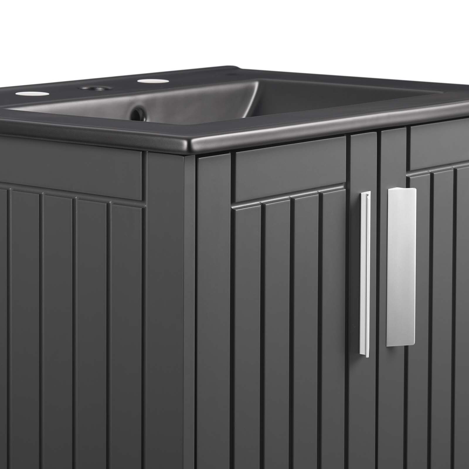 Modway Augusta 24″ Bathroom Vanity in Gray Black