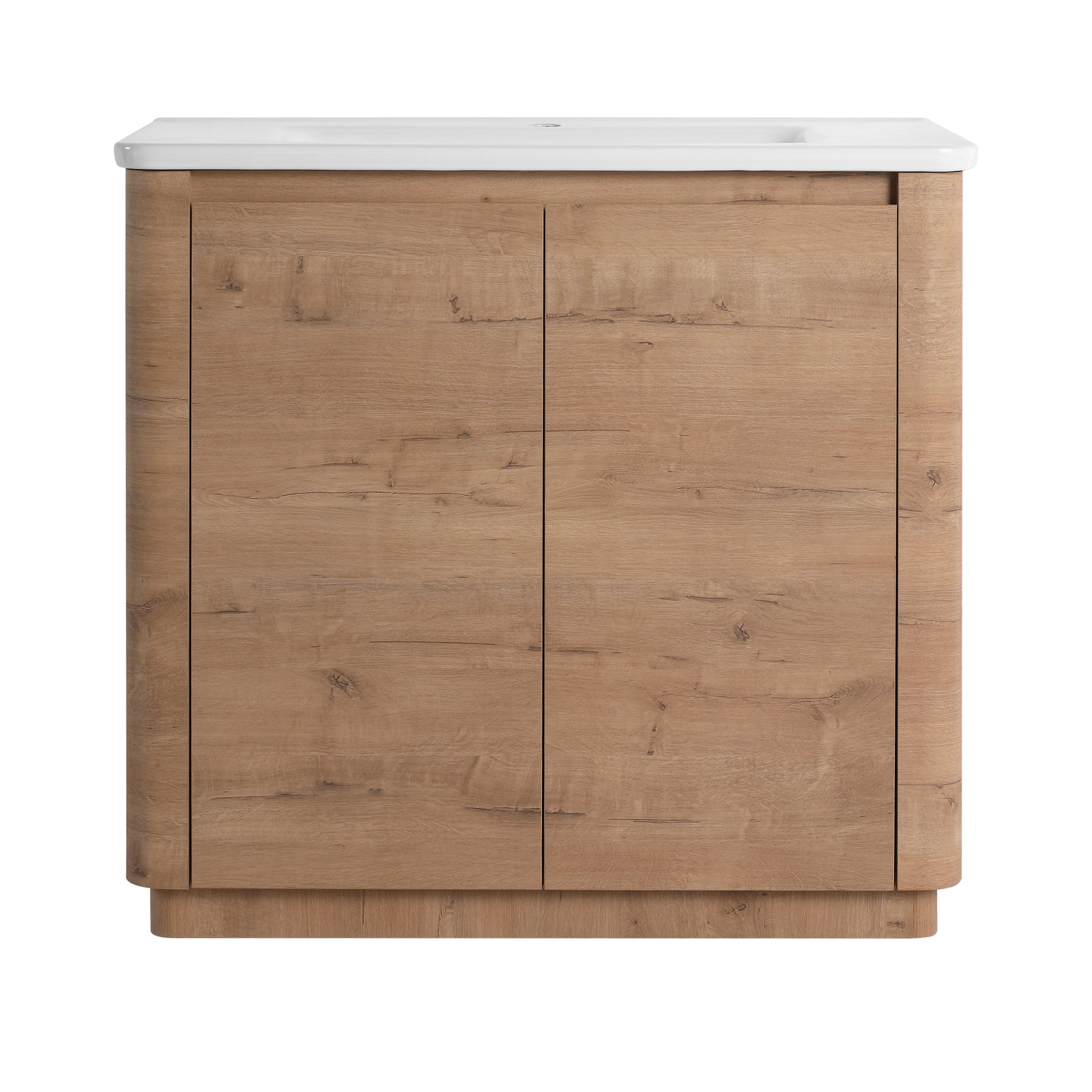 36 inch Freestanding Bathroom Vanity with Ceramic Sink Adjustable Shelf Plywood