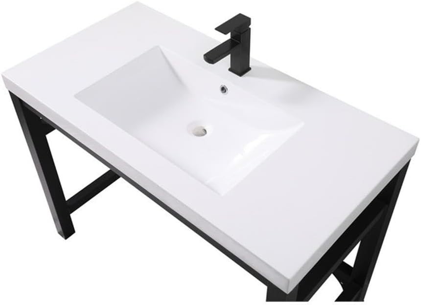 Elegant Lighting VF14542BK ADA Compliant Single Bathroom Metal Vanity in Black