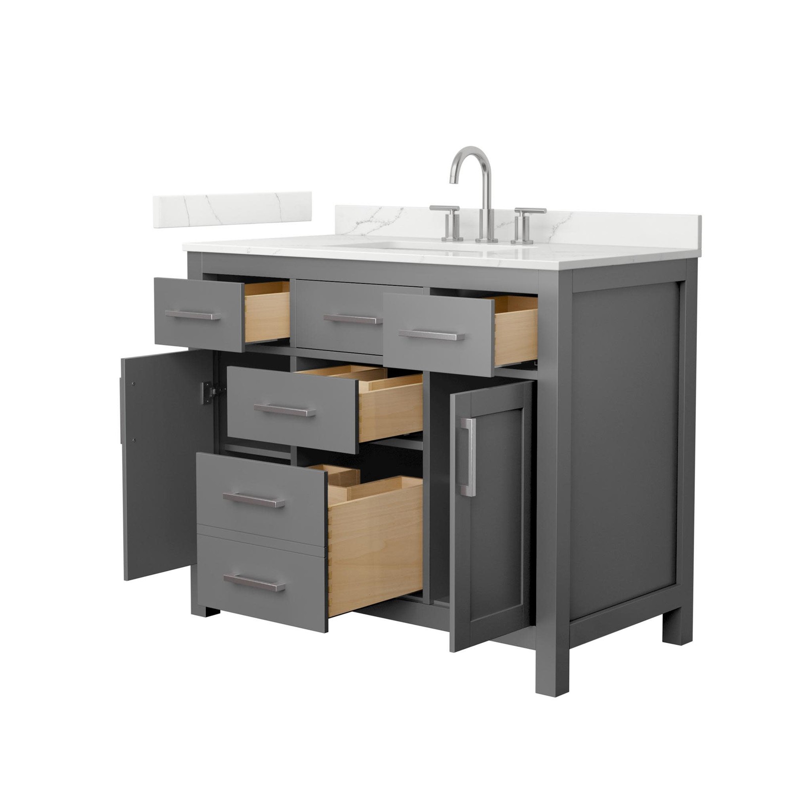Wyndham Collection WCG2424-42S-QTZ-US3MXX Beckett 42″ – White / Giotto Quartz