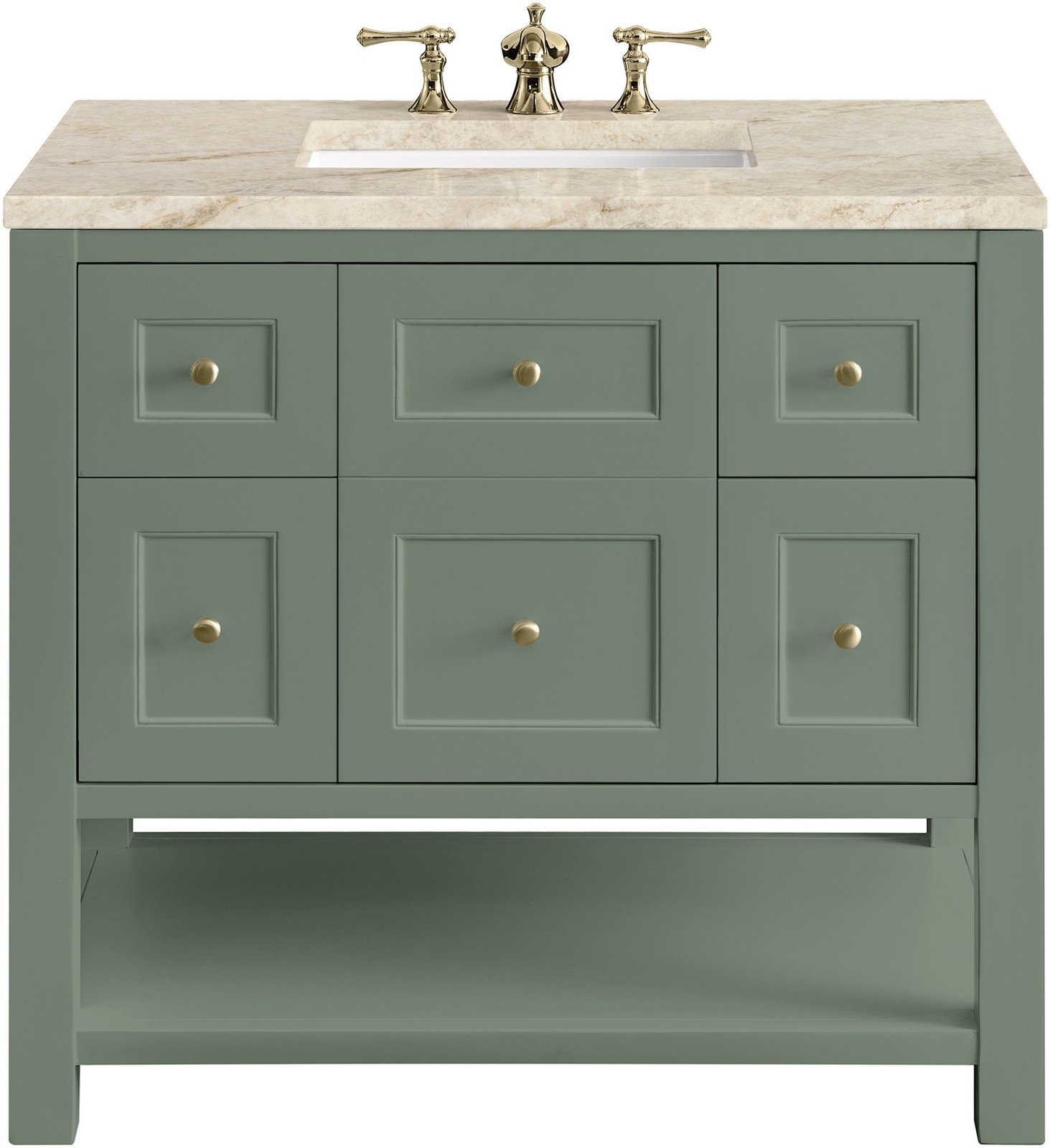 James Martin Vanities 330-V36-3TJR Breckenridge 36″ – Smokey Celadon