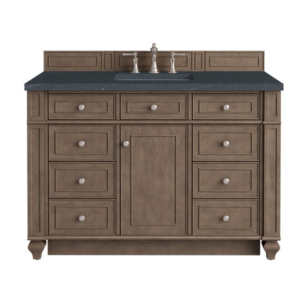 48″ James Martin Bristol 157-V48-WW-3CSP Vanity Cabinet Charcoal Soapstone Top