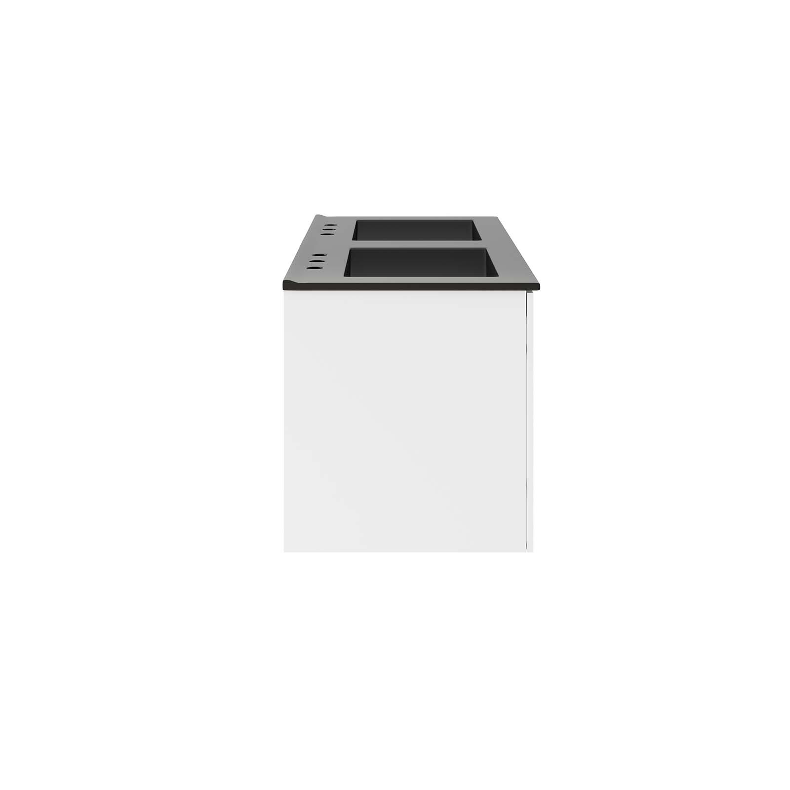 Modway Vitality 48″ Double Sink Bathroom Vanity in White Black