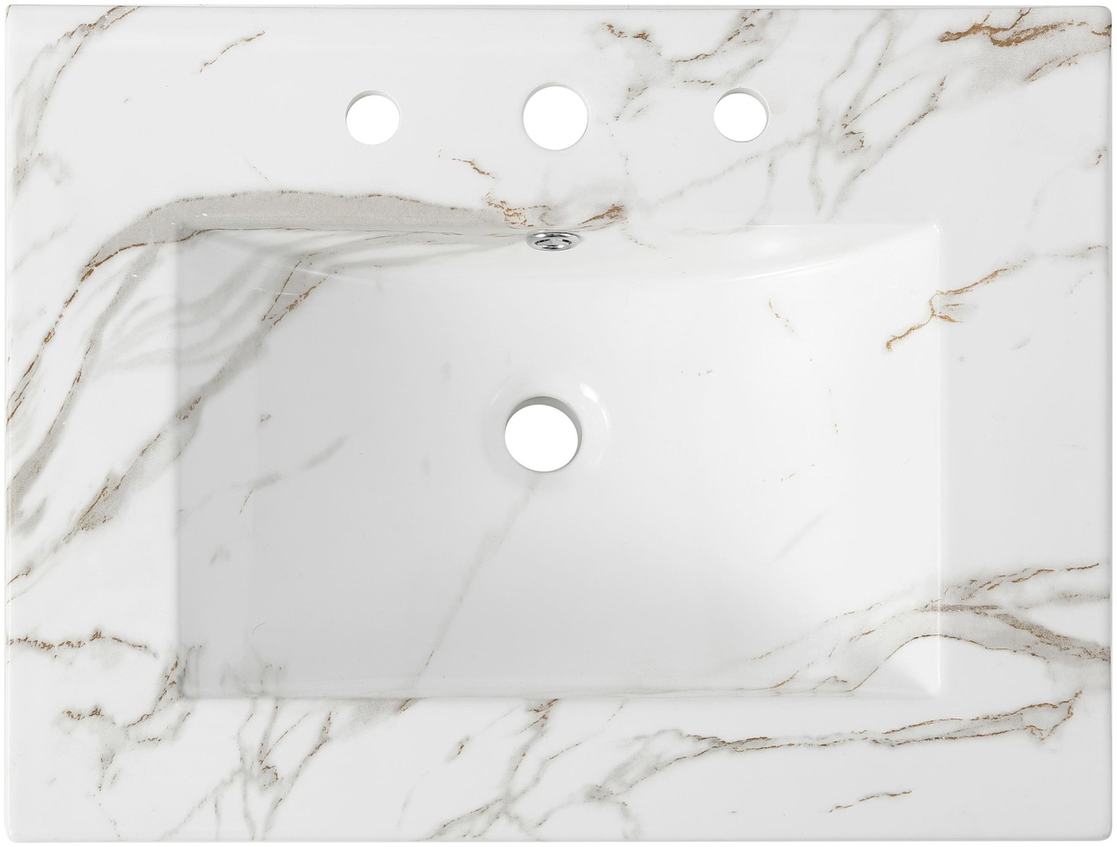 JONATHAN Y Lighting SNK1001 Ancillary 24″ Ceramic Vanity Top – White
