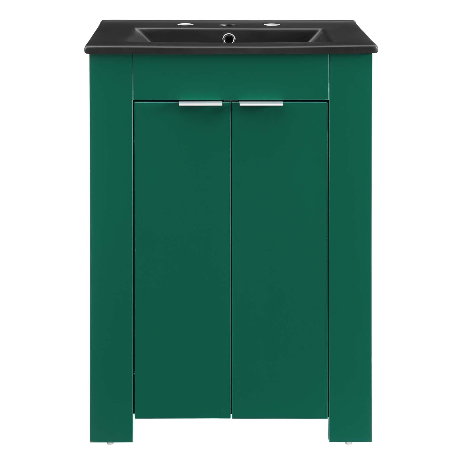 Modway Maybelle 24″ Bathroom Vanity In Green Black