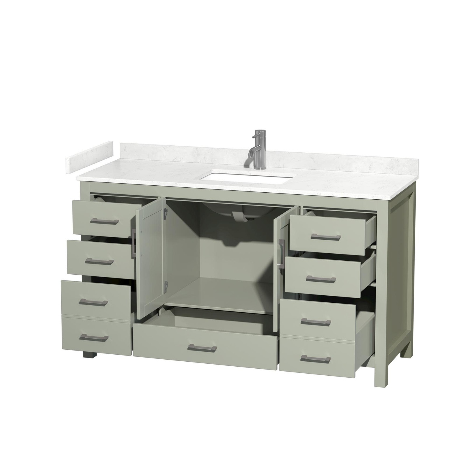 Wyndham Collection WCS141460S-VCA-MXX Sheffield 60″ – White / Carrara Cultured