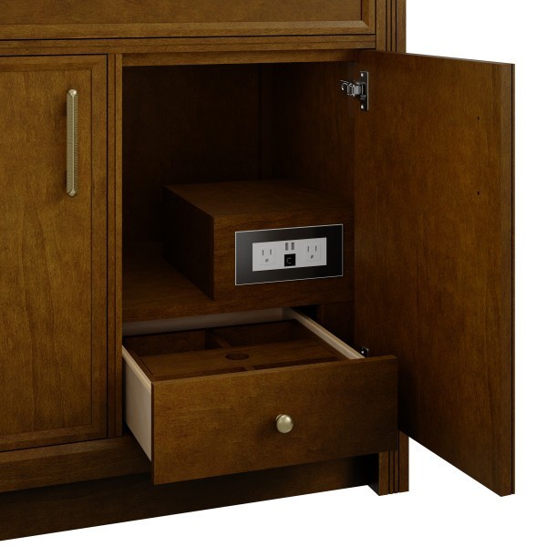 96″ James Martin Bellshire 660-VMC96-HNO-3VSL Dual Vanity Cabinet Silver Top