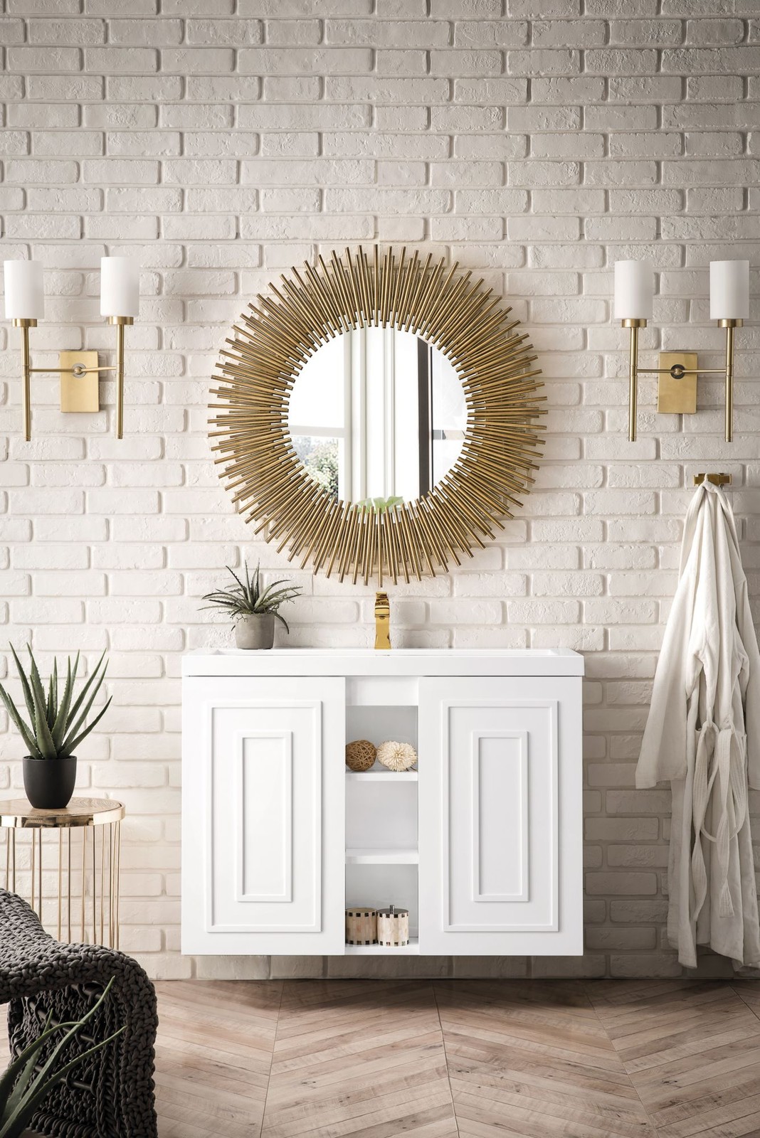 James Martin Vanities E110V39.5WG Alicante 40″ Wall Mounted – Mid Century Acacia
