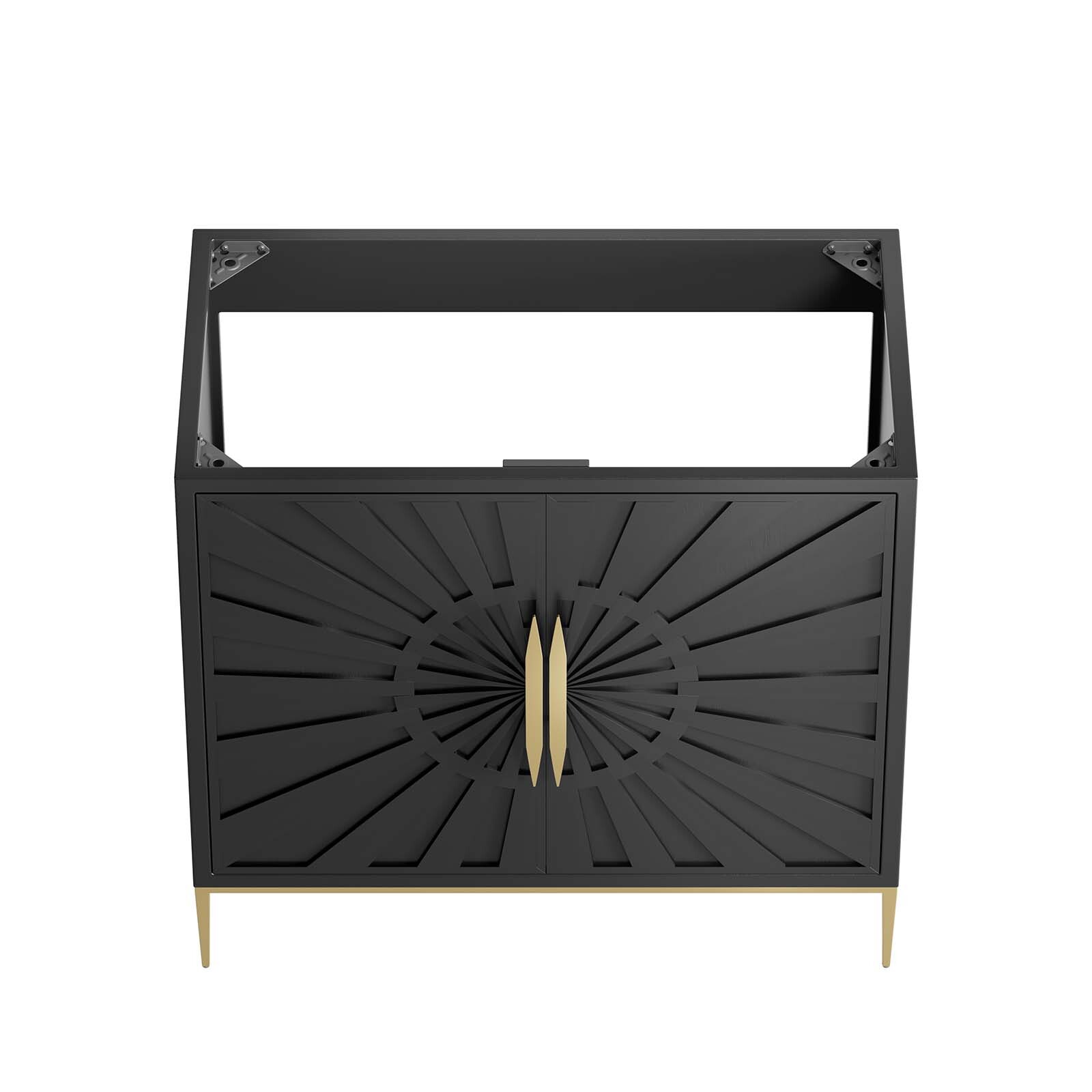 Modway Awaken 36″ Bathroom Vanity Cabinet in Black – Sink Basin Not Included