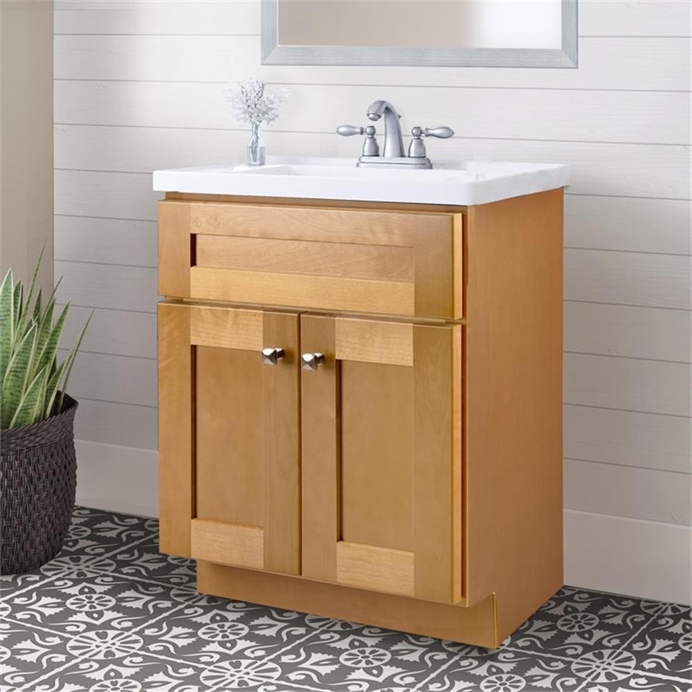 Brookings Wood Vanity w/o Top-Modern Birch 24in.x18in.