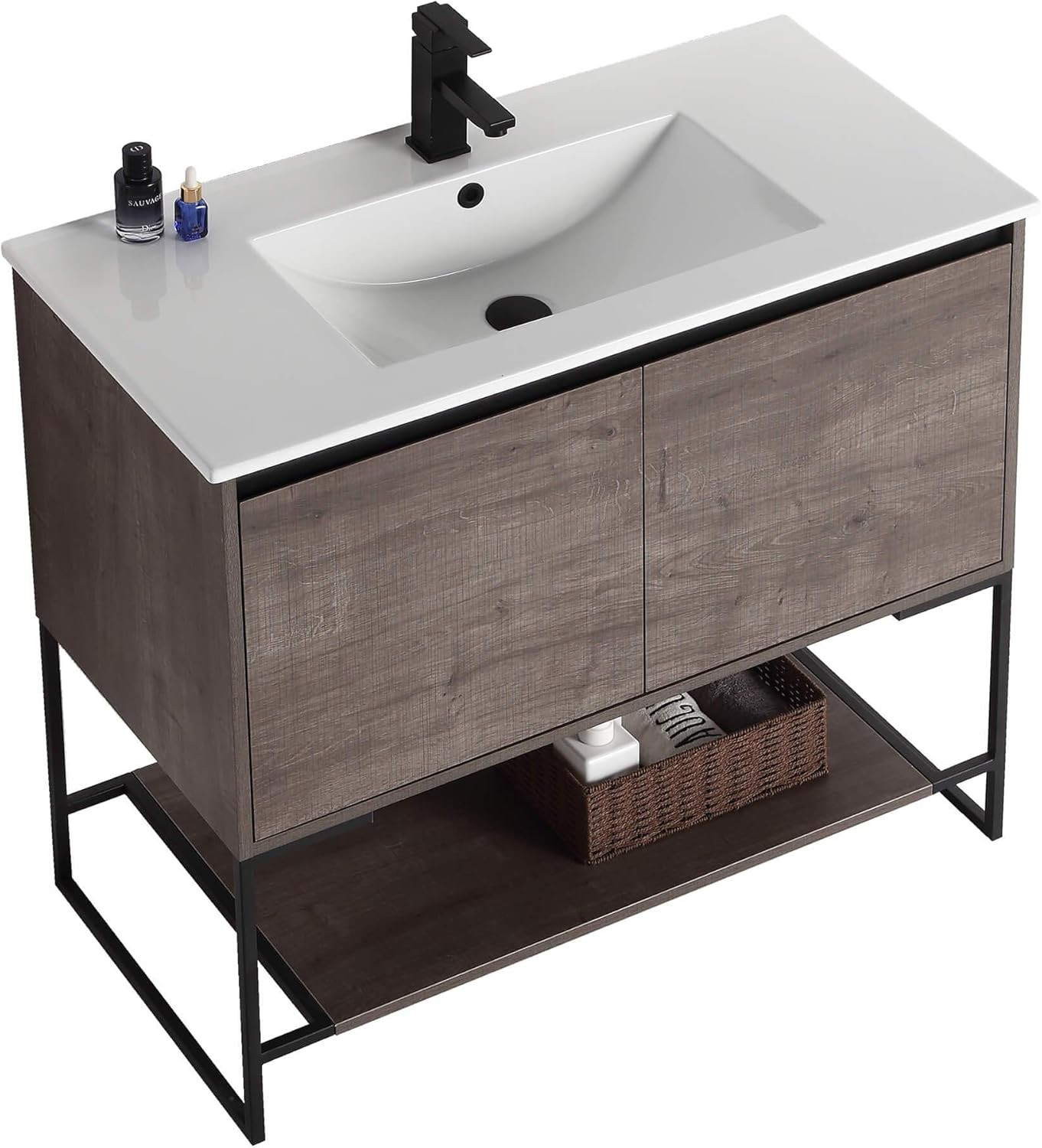 36″ Urbania Bathroom Vanity & Sink – Sleek Knob-Free Design