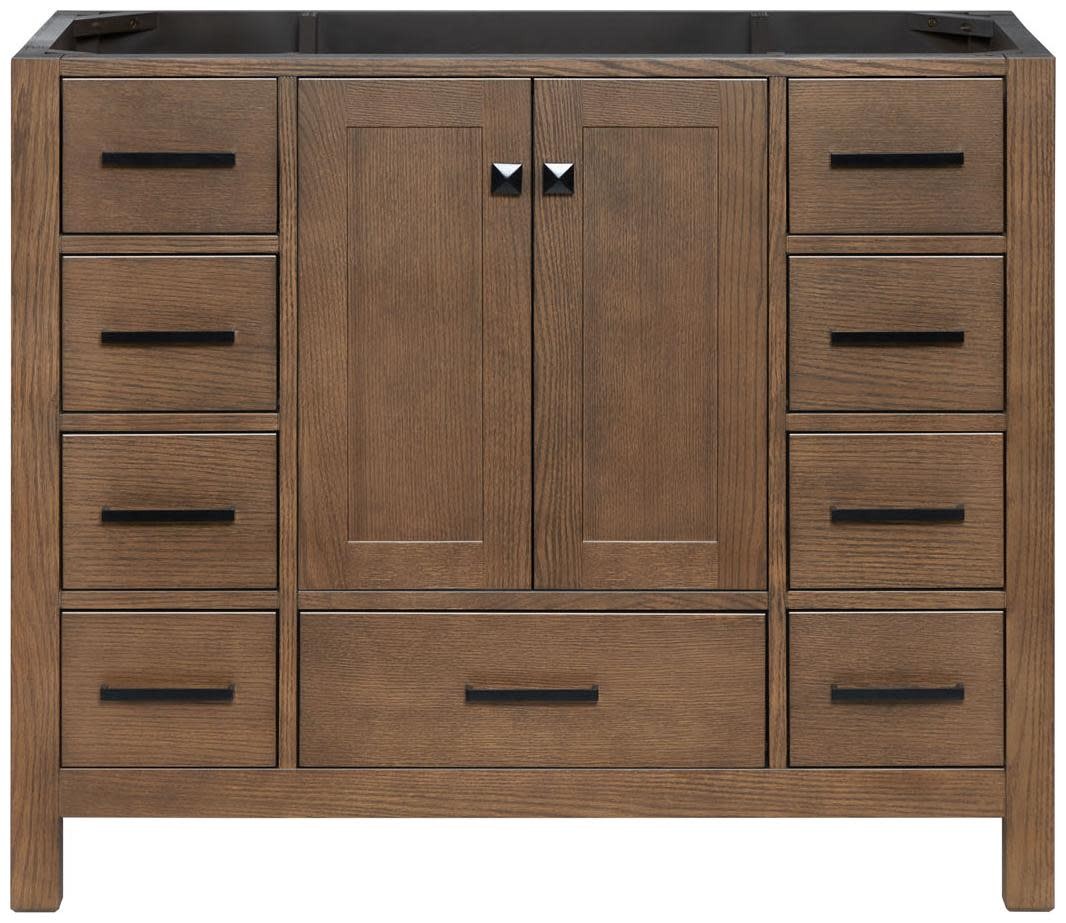 Ariel A042S-BC Cambridge 42″ Single – Brown Oak / Satin Brass Hardware