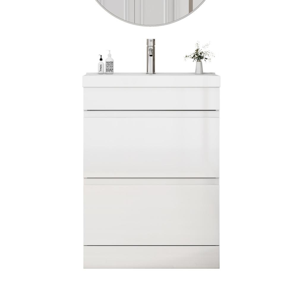 24-Inch Bathroom Vanity With Sink Combo , 2 Doors Bathroom Cabinet, With Shelf