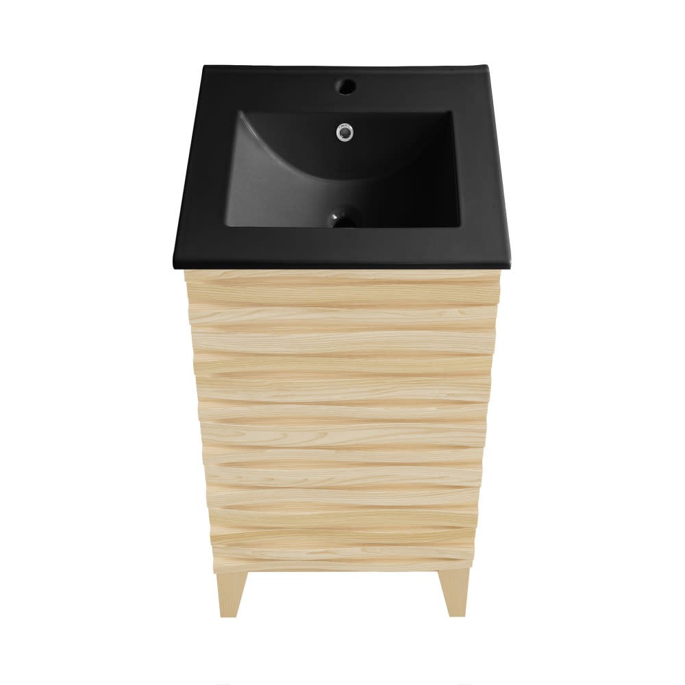 Swiss Madison SM-BV560MB Cascade 18″ – Natural Oak / Matte Black