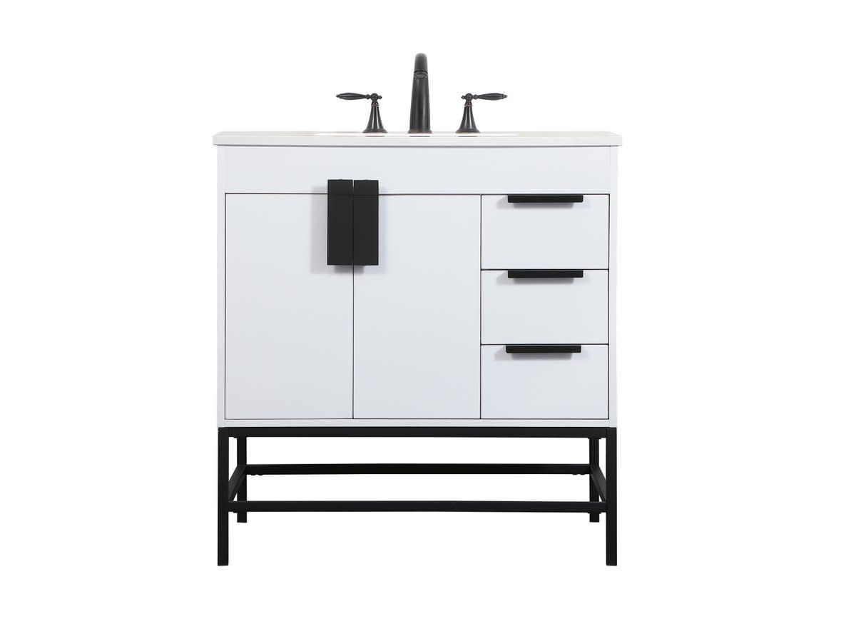 Elegant Lighting VF48832M Eugene 32″ – White