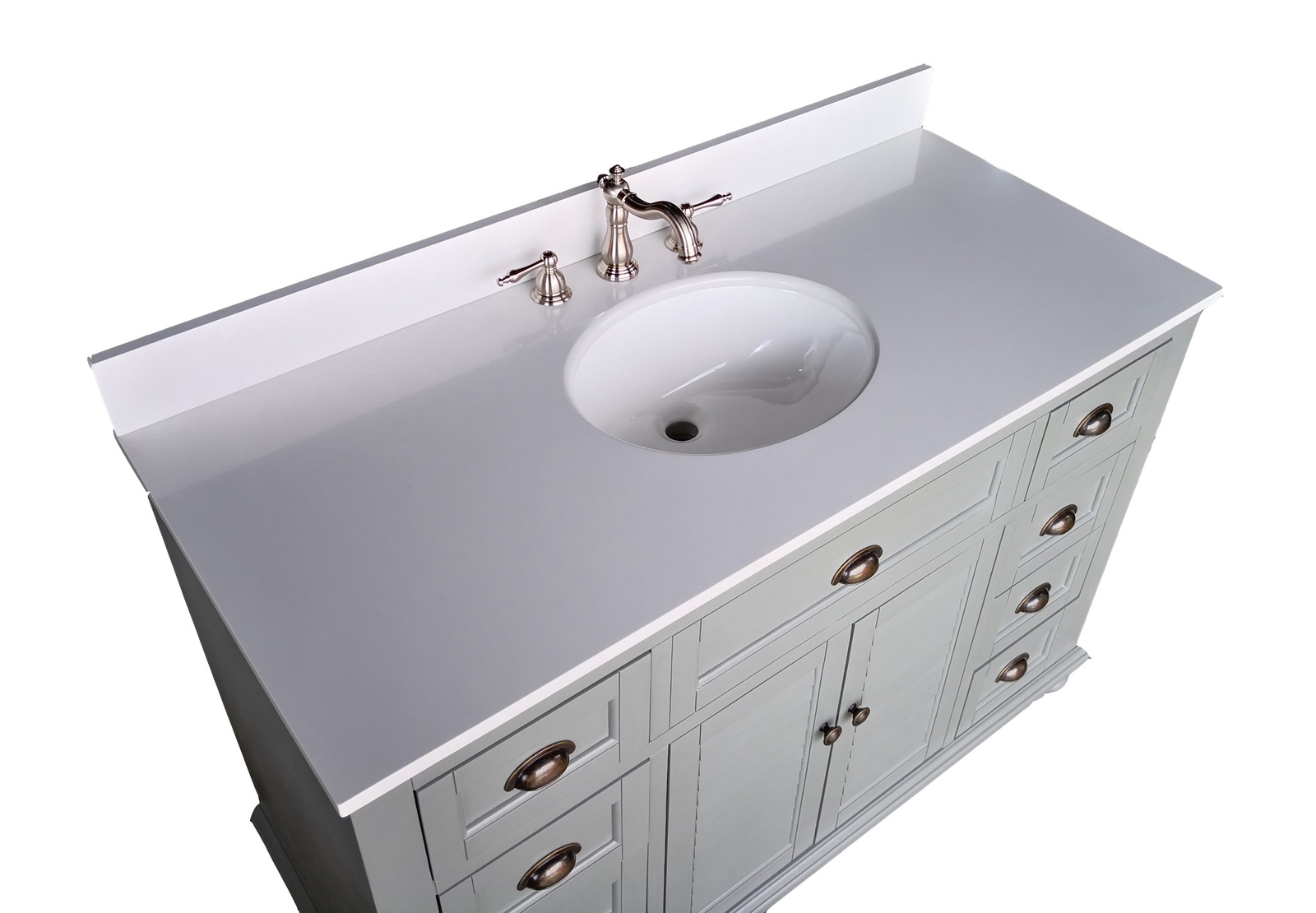 49 inch Glennville Quartz Gray Bathroom Vanity 28329CK-QT