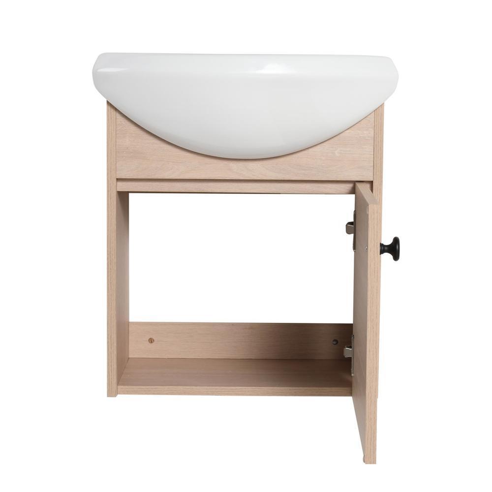 High Quality Small Size 18 Inch Vanity With Ceramic Sink Wall Mounting New Style