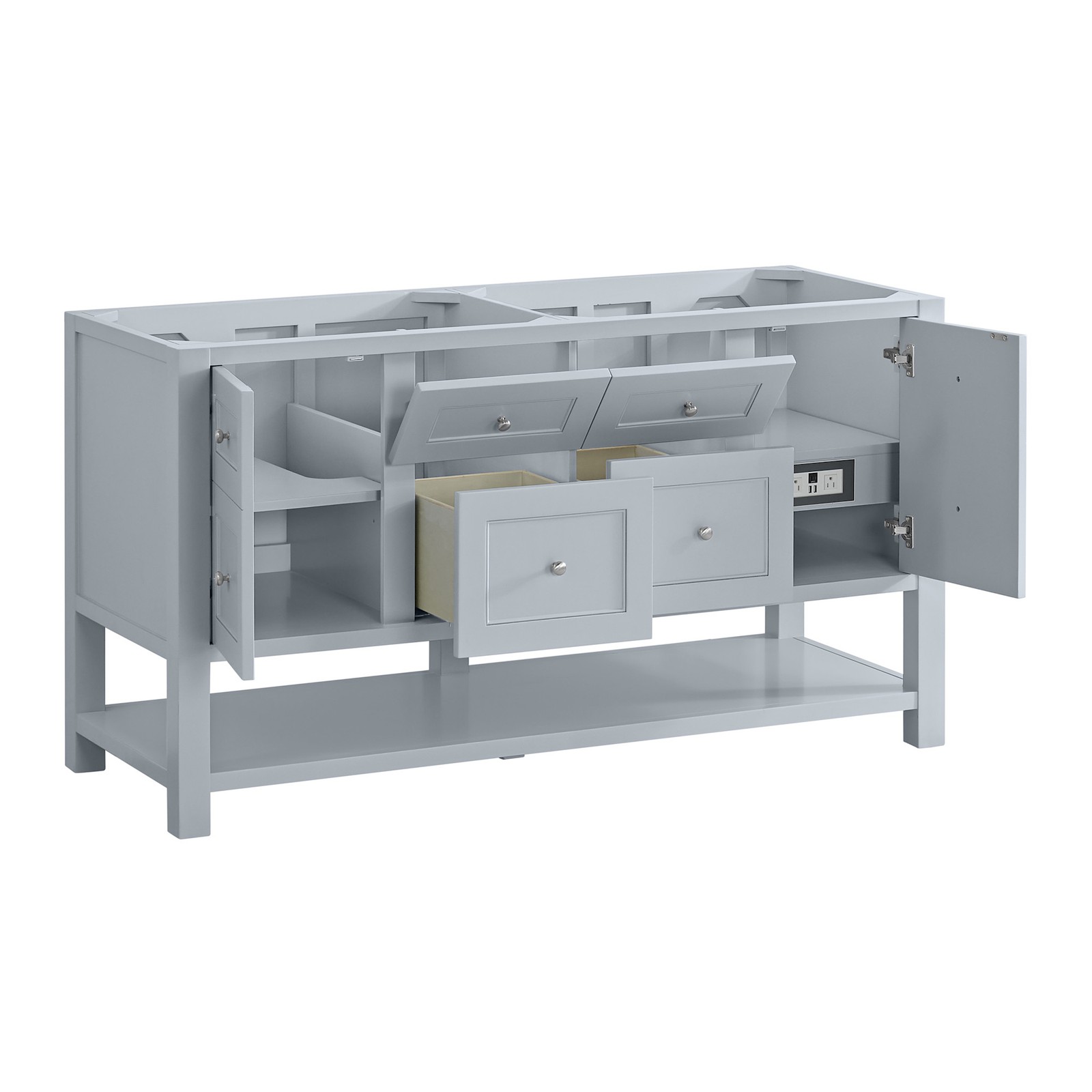 James Martin Vanities 330-V60D-FSFR Breckenridge 60″ – Whitewashed Oak