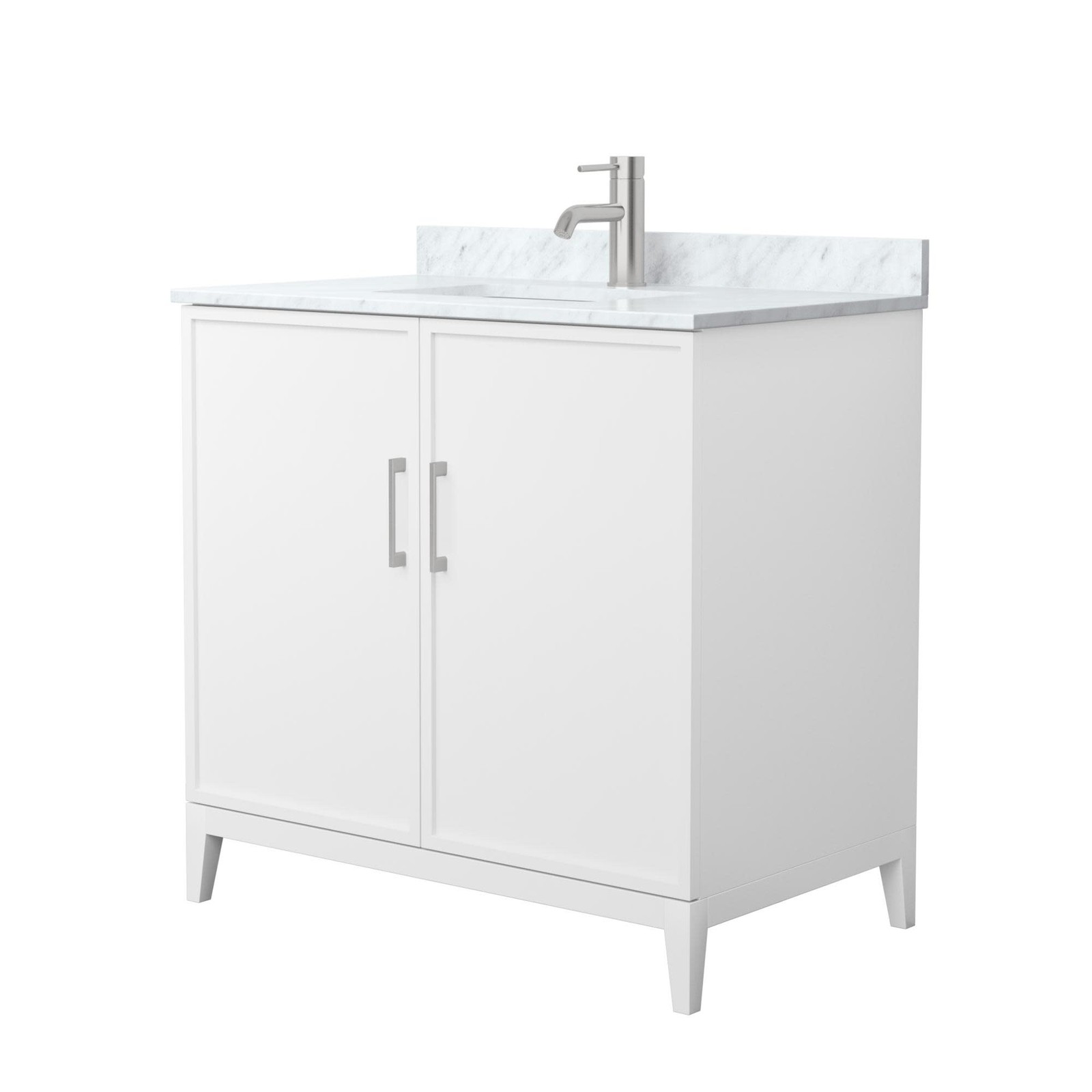 Wyndham Collection WCH717136S-CM-UNSMXX Elan 36″ – White / Brushed Nickel