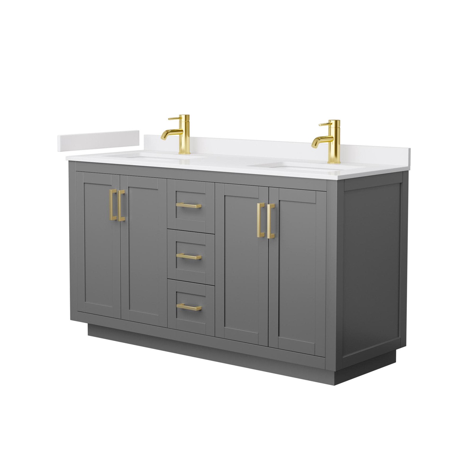 Wyndham Collection WCF2929-60D-VCA-MXX Miranda 60″ – Dark Gray / White Cultured