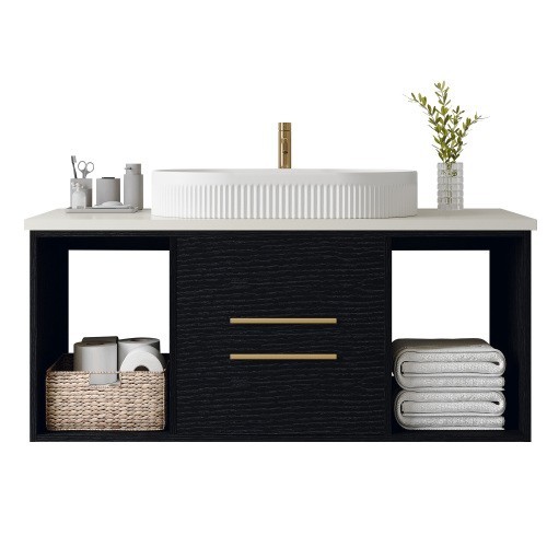 40 inch wide Floating Bathroom Vanity Ceramic Modern Sink Vanity For Bathroom