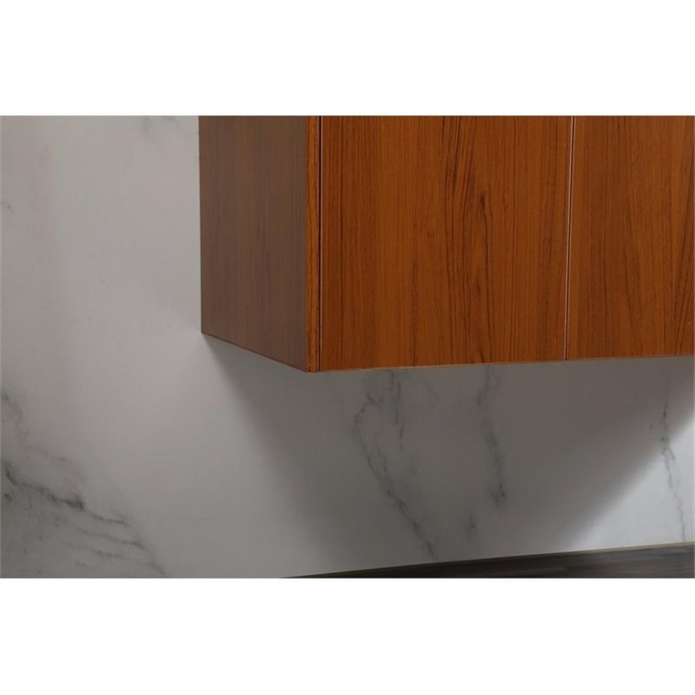 Elegant Decor Penn 40″ Aluminum Alloy MDF Single Bathroom Vanity in Teak