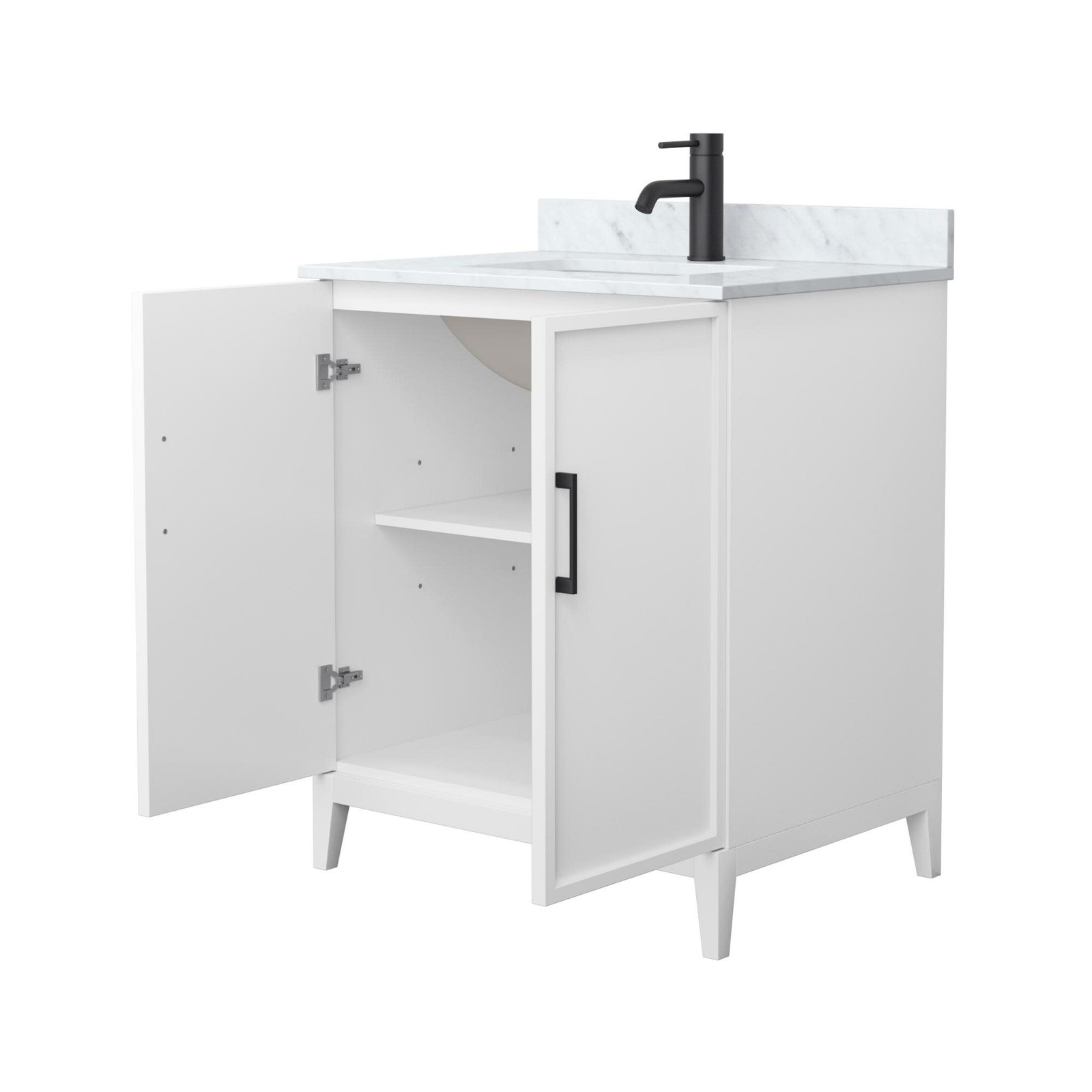 Wyndham Collection WCH717130S-CM-UNSMXX Elan 30″ – White Oak / Brushed Nickel
