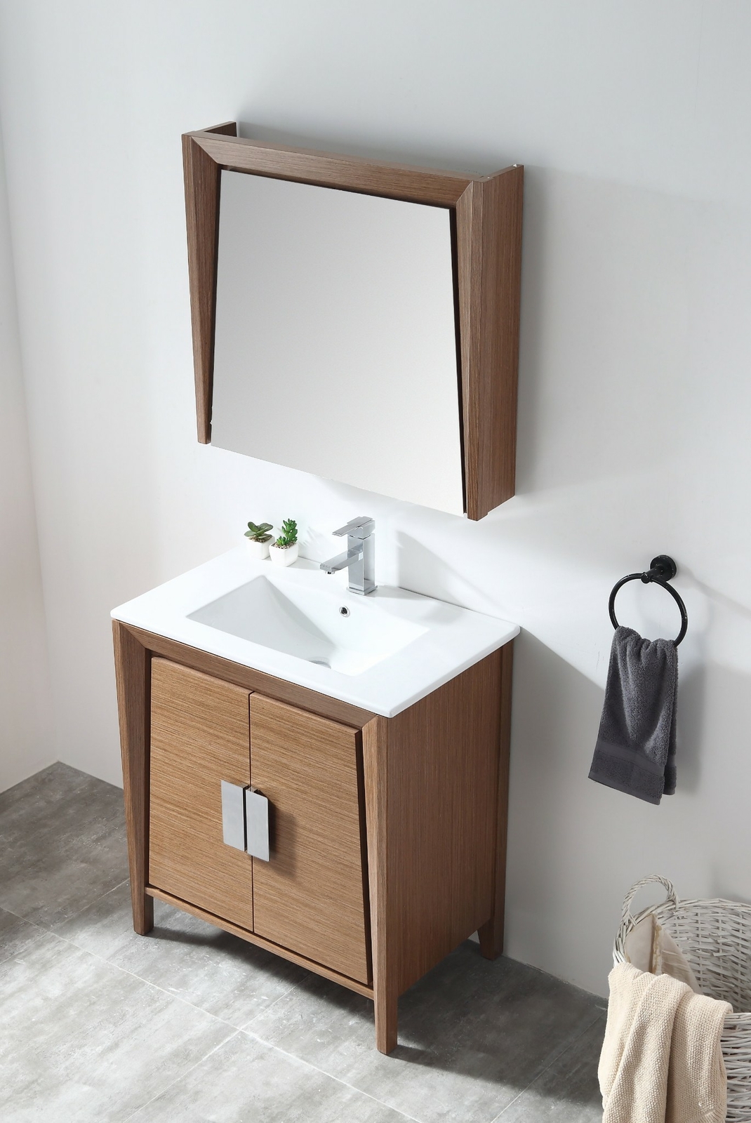 30 inch Larvotto Light Wheat Modern Bathroom Vanity CL-22WV30-ZI