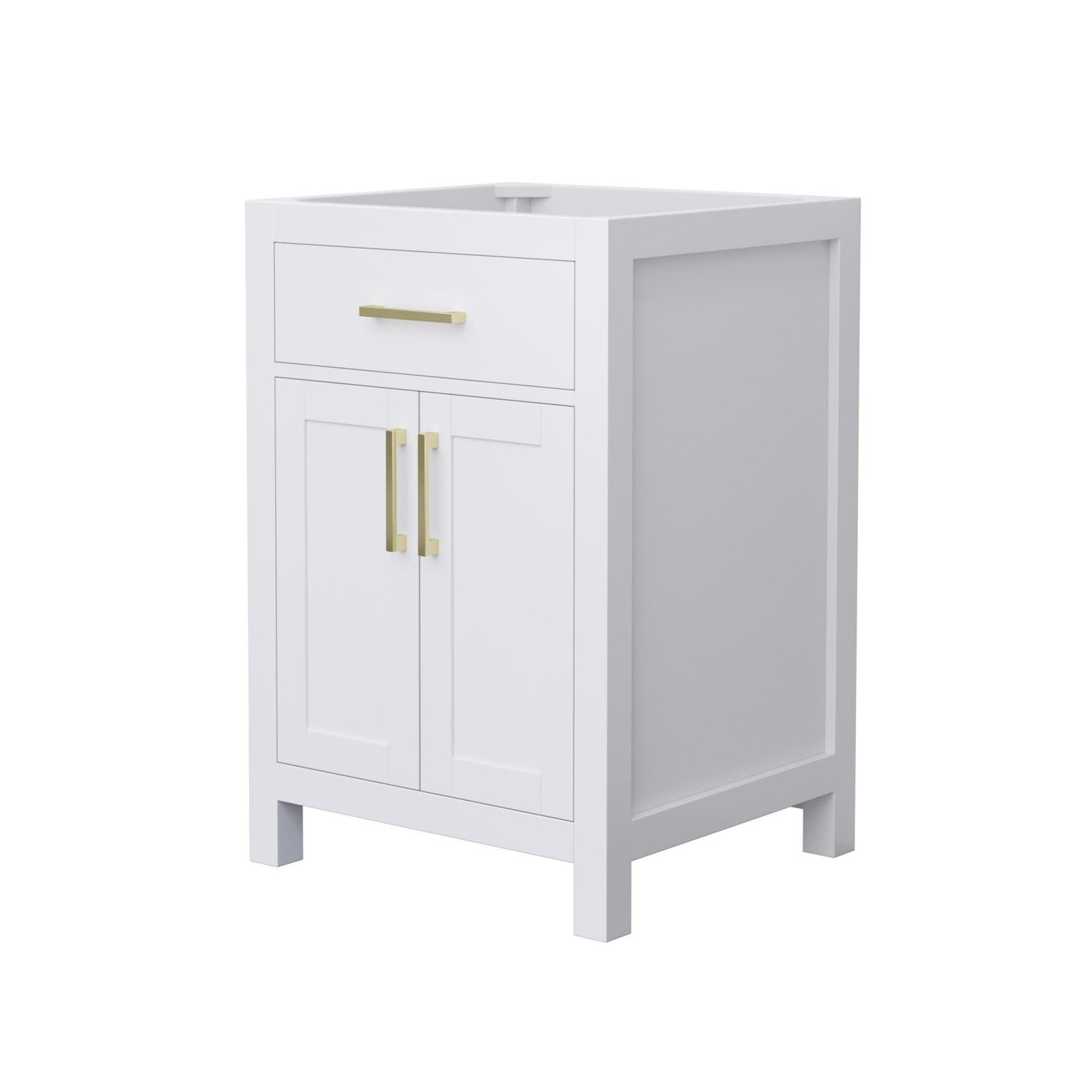 Wyndham Collection WCG242424S-CX-MXX Beckett 24″ Single – White / Brushed Gold