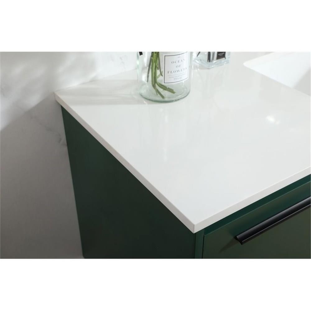 Elegant Decor Roman 48″ Aluminum Alloy MDF Single Bathroom Vanity in Green
