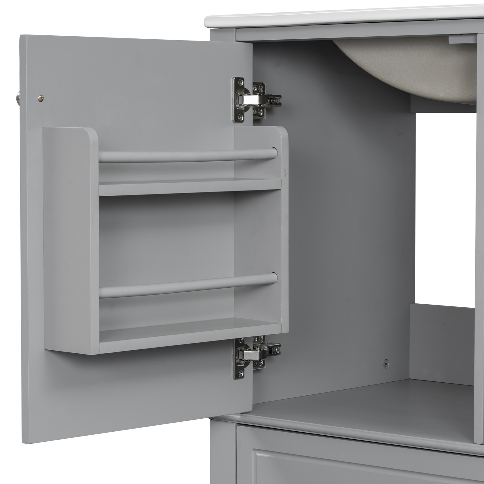 30″ Bathroom Vanity with Sink, Soft Close Door, Grey