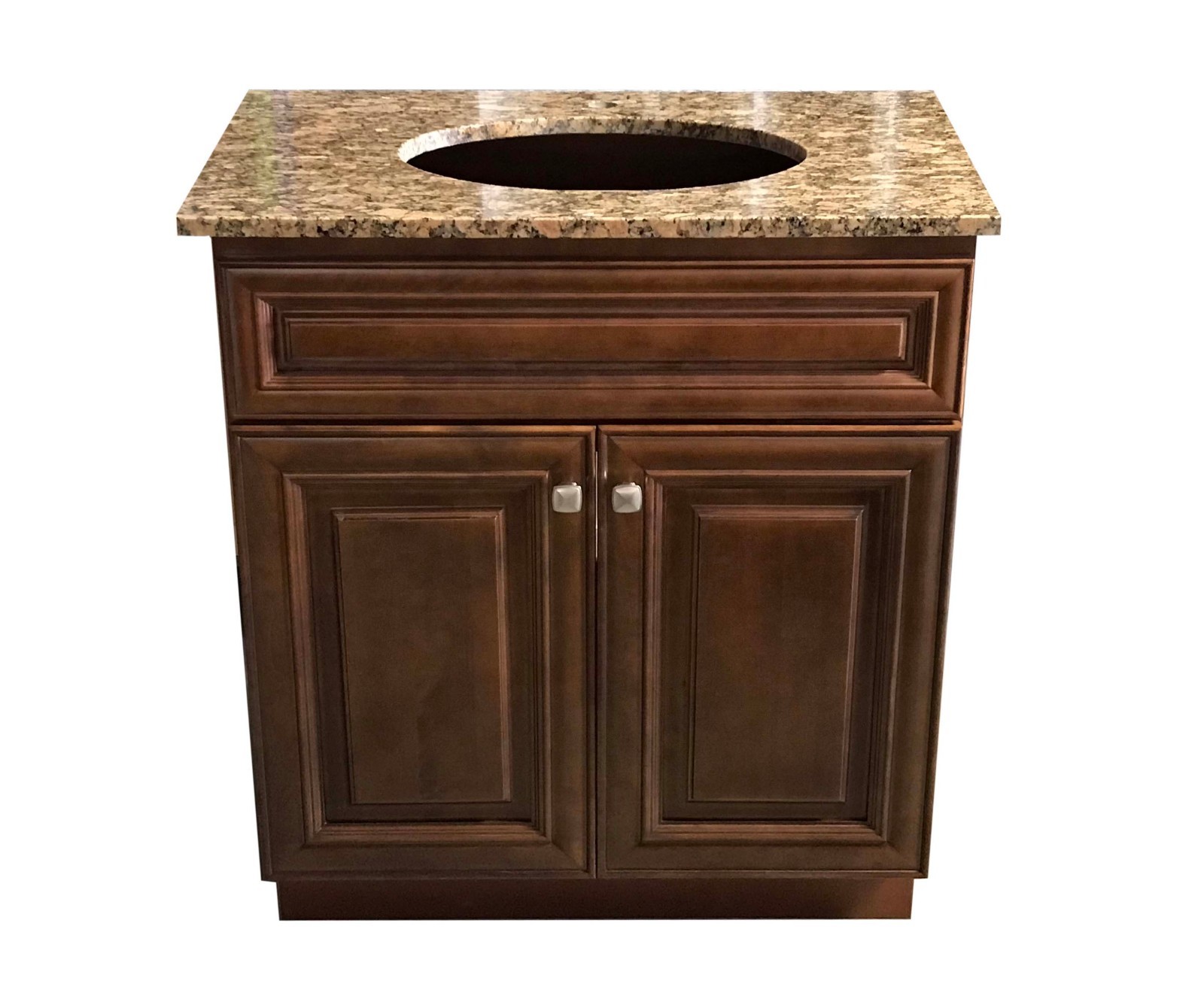 single Maple walnut Bathroom Vanity Base Cabinet solid wood 24″ 30″ 36″
