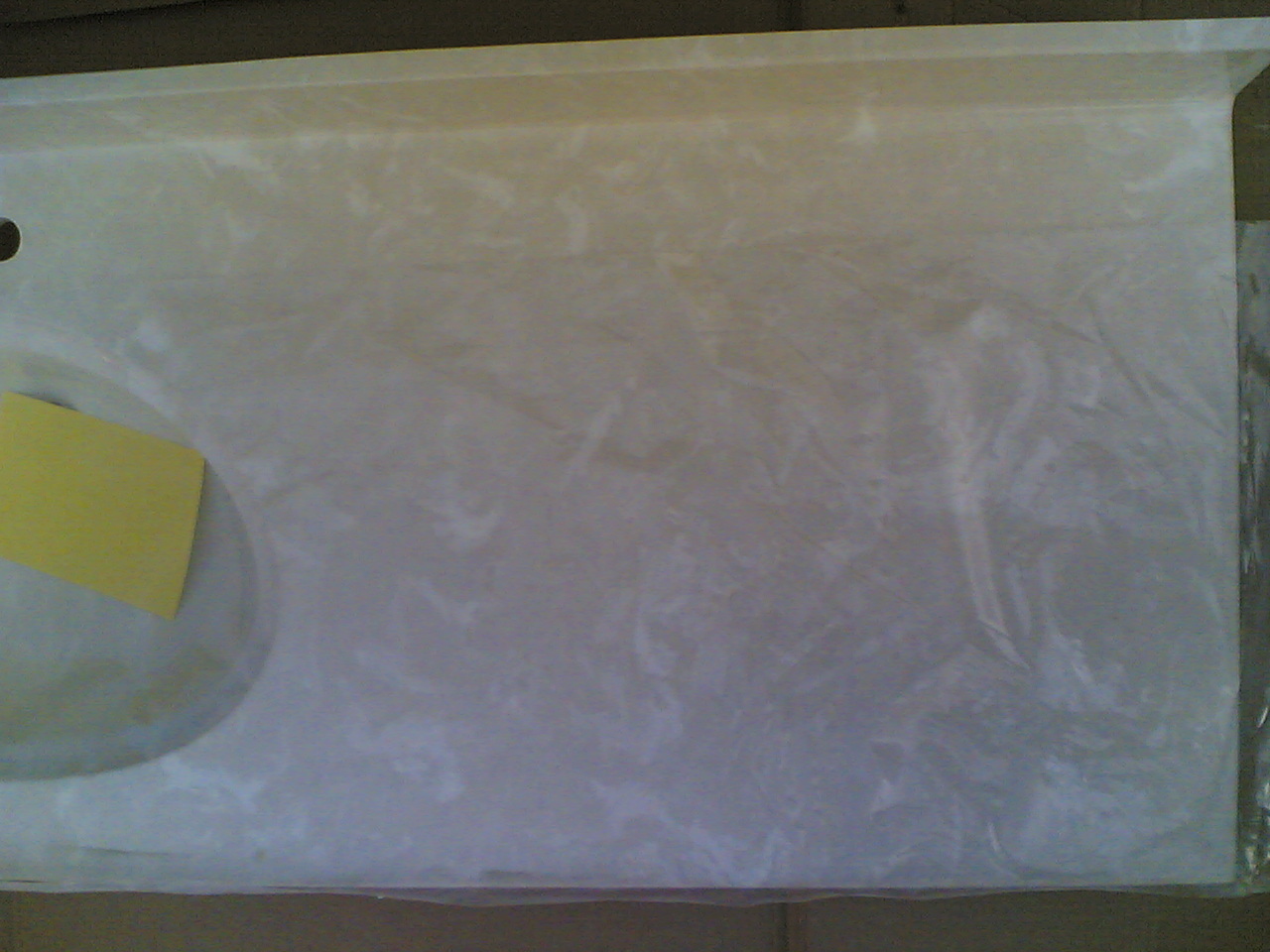 NEW ~ Bathroom Premium White-Beige CULTURED MARBLE Vanity Cabinet Top SINK 54×22