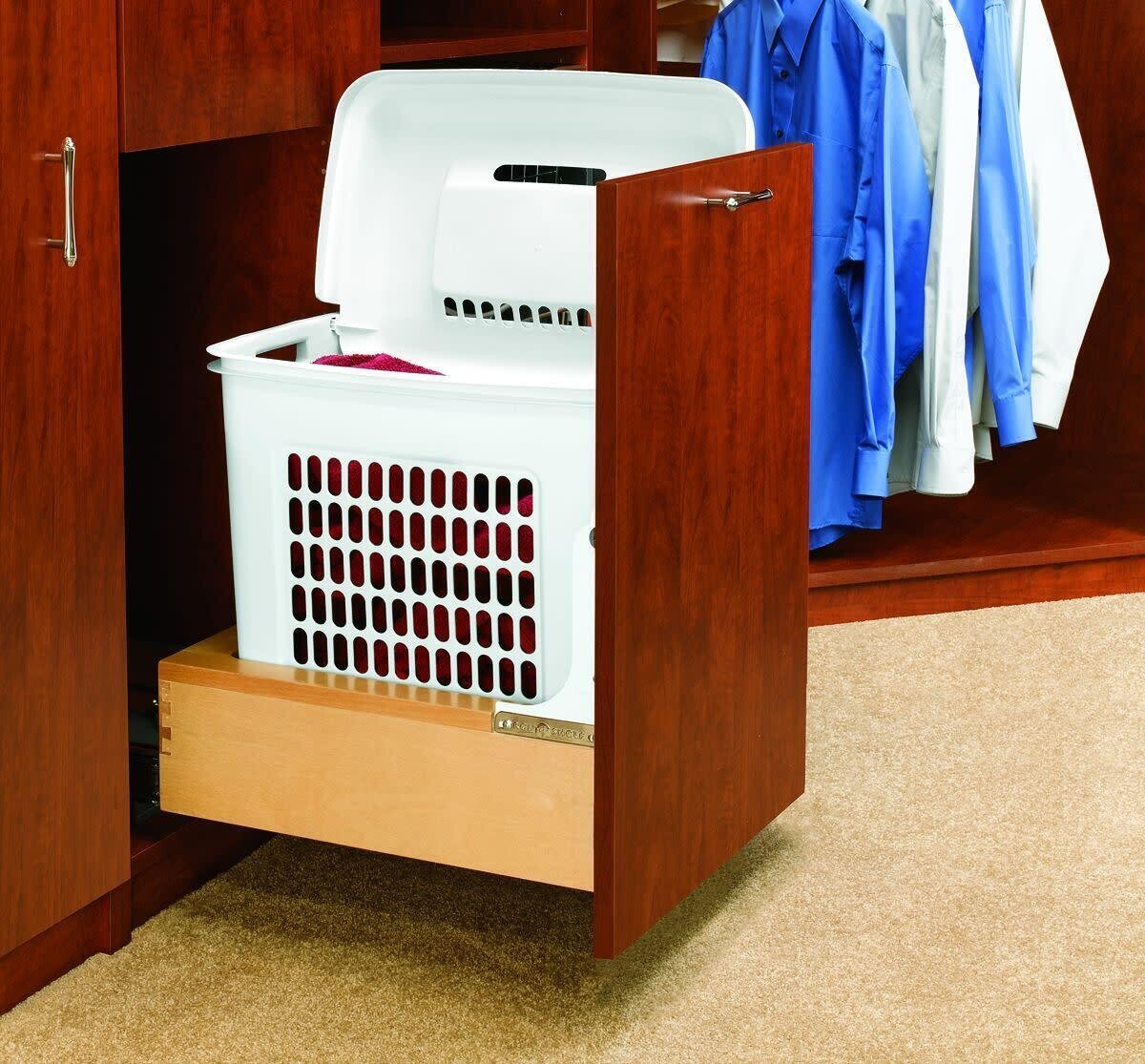 Rev-A-Shelf 4WH-RM-15DM-1 4WH Series 18 Inch Vanity Base Cabinet – Natural Wood