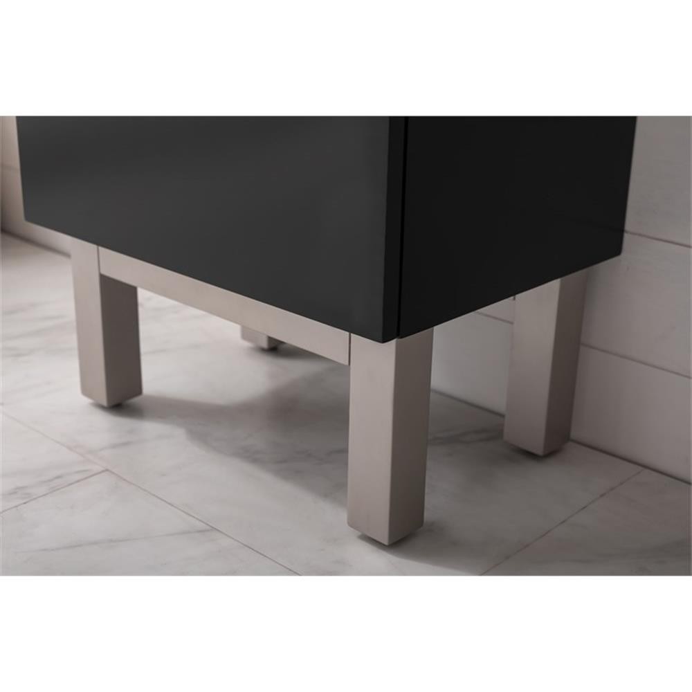 Design Element Stella 16.5″ Wood Single Sink Vanity in Black